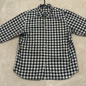 The North Face Long Sleeve Shirt, Black & White Size X-Large